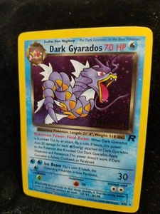 Pokemon DARK GYARADOS Prelanzamiento Holo Foil Tarjeta de Pokémon 1999-2000 Team Rocket - Imagen 1 de 2
