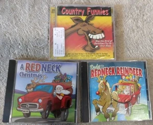 3 Novelty CDs-Redneck Christmas-Rudy Redneck Reindeer- Country Funnies (Sealed) - Picture 1 of 9