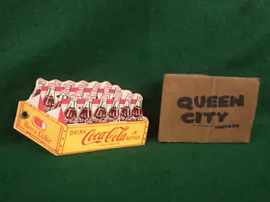Coca-Cola Plant Tour Souvenir Die-Cut Fan Fold Yellow Crate with Bottles 1950s - Picture 1 of 10