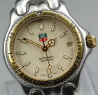 [Near MINT] Vintage TAG Heuer S/el S87.013E Date Beige Dial Automatic Mens Watch