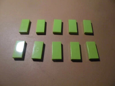 Lego 10x Platte Fliese 1x2 mit Nut 3069b lime limette elin12 - Bild 1 von 2
