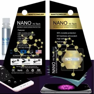 NANO Liquid Glass Screen Protector Wipe-On Invisible HI Universal Samsung iPhone - Picture 1 of 8