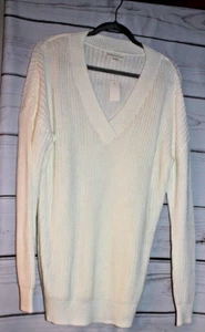 Solid Cable-Knit V-Neck Sweater #8273 size Medium AEROPOSTALE - Picture 1 of 2