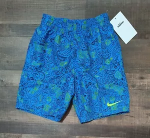 Nuovo! Costume da bagno ragazzo NIKE verde logo taglia X-Small 7 - Foto 1 di 4
