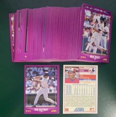 1988 Score SET BREAK singles - stars, commons, rookies, Hall of Famers #1-220 - Image 1 of 2