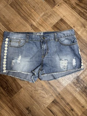 Pantalones Cortos Mujer Hot Kiss CICI Denim Envejecido Medio Lavado Margarita Talla 15 Foto 1 de 4