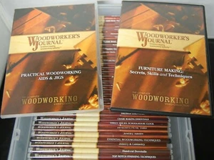 o'o'o . Set of 61 DVDs . . WOODWORKER's JOURNAL . . Video Collection - Picture 1 of 4
