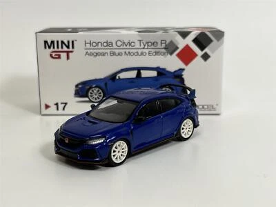 Honda Civic Type R Egeo Blu Modulo Edizione LHD 1:64 Scala Mini GT MGT00017L - Immagine 1 di 4