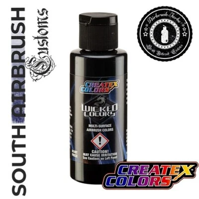WICKED HIGH GLOSS Createx Wicked - High Gloss Black W018 - 60ml Custom Paint Airbrush Farbe
