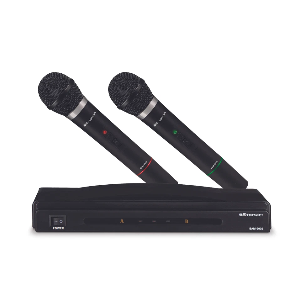 Emerson Professional Dual Microphone Kit w Wireless Transmitter for Most Devices - Image 1 of 4