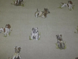 HÜNDCHEN (Hunde) von Fritts - 100 % Baumwollstoff - Kissen/Handwerk/Polster - Bild 1 von 11