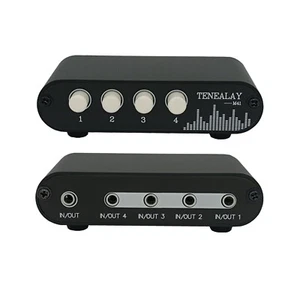 4 in 1 Out AUX 3.5mm Stereo Audio Input Signal Source Switcher 4-Way Switch Sele - Picture 1 of 5
