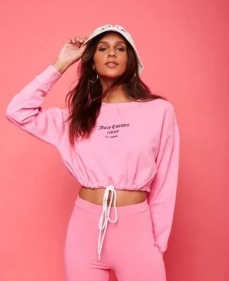 Pulôver Juciy Couture X Forever 21 rosa cropped gola redonda tamanho pequeno - Imagem 1 de 4