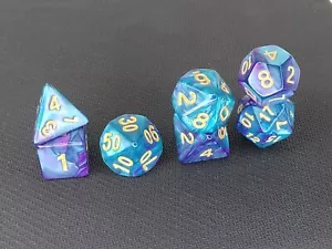 7pc Polyhedral Dice Set With Free Bag of Choice! TTRPG DND MTG Board Games - Picture 1 of 6