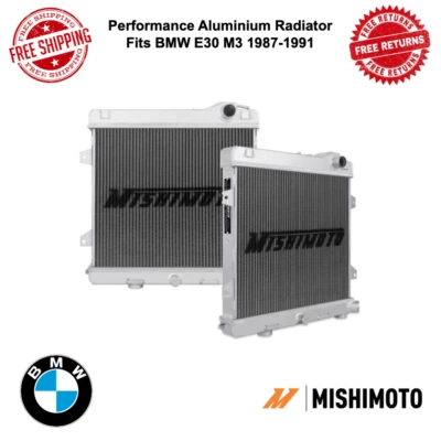 Mishimoto Manual Aluminium Radiator Fits 1987 - 1991 BMW E30 M3 #MMRAD-E30-82 - image 1 of 4