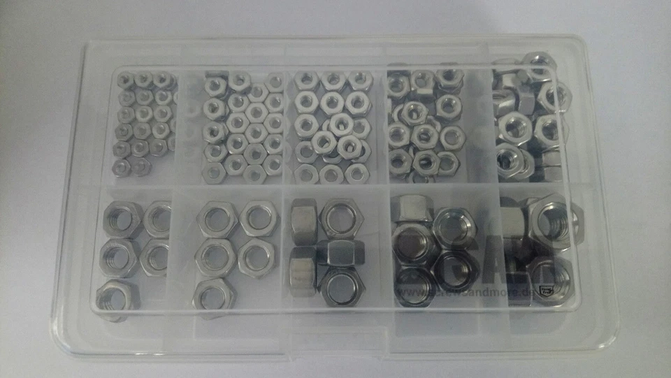 150tlg. Sechskantmutternsortiment ~DIN 934 UNC Zollgewinde Zollmuttern Edelstahl - Bild 1 von 1