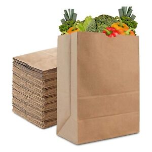 Stock Your Home 57 Lb Kraft Brown Paper Bags (50 Count) -Paper Grocery Bags