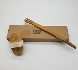 Dry Brushing Body Brush Cellulite Massager Lymphatic Drainage Natural Bristles  - Picture 1 of 11