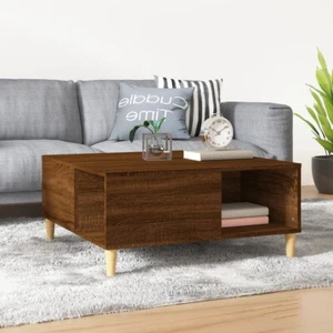 Couchtisch Braun Eichen-Optik 80x80x36,5 cm Holzwerkstoff - Bild 1 von 8