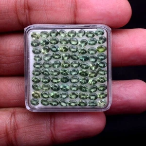 80 Pcs Natural Apatite Untreated 4mm*3mm Oval Sparkling Huge Loose Gemstones Lot - Picture 1 of 8