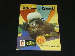 1969 CONCORD COLLEGE (VIRGINIA) AT NEWBERRY (SC) COLLEGE FOOTBALL PROGRAMM  - Bild 1 von 1