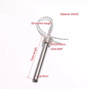 Cartridge Heater BSP Thread 1.5KW/2KW/2.5KW High Temperature DN20/25mm Resistors - Picture 1 of 15