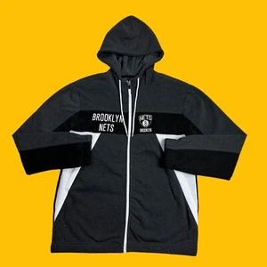 Sudadera pulóver gris de baloncesto de los Brooklyn Nets talla mediana de la NBA para hombre - Imagen 1 de 16