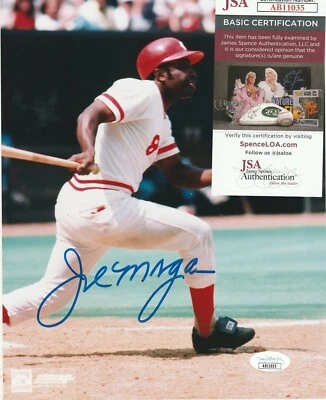 JOE MORGAN SIGNED 8X10 LICENSED PHOTO CINCINNATI REDS HALL OF FAMER JSA COA - Image 1 of 4