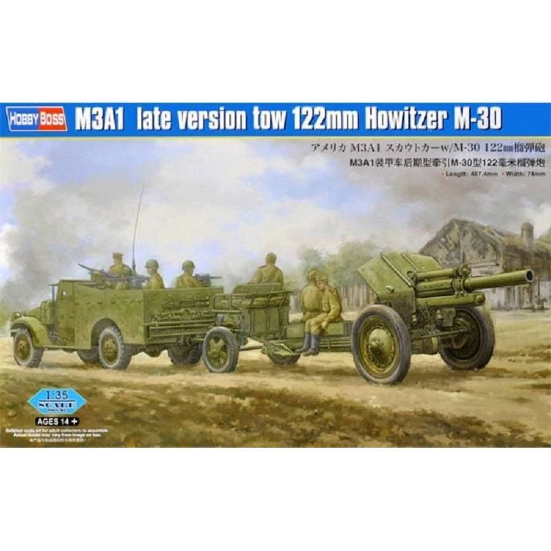 Modellino Camion M3a1 Late Version Topper 122mm Howitzer M-30 HOBBY BOSS 84537 1 - Immagine 1 di 1