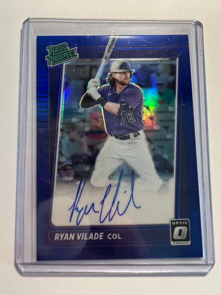 K4,143 - 2021 Donruss Optic Rated Prospects Autograph Blue #9 Ryan Vilade #/75 - Image 1 of 1