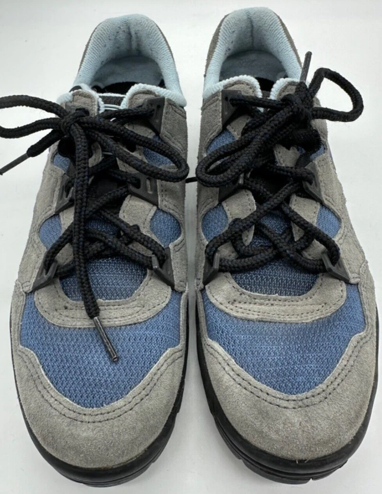 Zapatos de ciclismo Lake para mujer talla 6,5-7 gris azul con cordones malla parte superior baja Foto 1 de 4