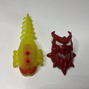 LEGO HERO Factory Brain Trans-Yellow with Red Eyes 11164pb01 & Pyrox Mask - Picture 1 of 2