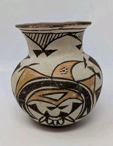 Acoma polychrome Vase mit ausgestelltem Rand Vögel 5" x 4" - Bild 1 von 21