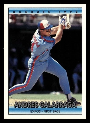 Andrés Galarraga 1992 Donruss #355 Montreal Expos BÉISBOL *087 Foto 1 de 2
