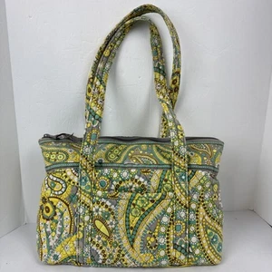 Vera Bradley Lemon Parfait Betsy Schultertasche Handtasche grün gelb grau 13,5 x 9,5 - Bild 1 von 16