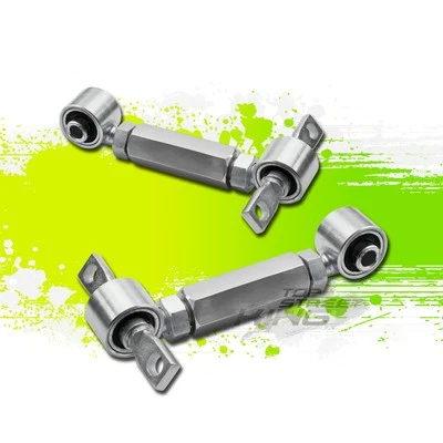 ADJUSTABLE STAINLESS STEEL REAR CAMBER ARM FOR CIVIC/INTEGRA/DEL SOL/CRX SILVER - Image 1 of 3