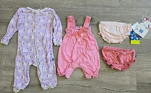 Kickee Hose Baby Mädchen Konfektionsgröße 3-6 Monate Konvolut 4 Rosa Lila - Bild 1 von 4