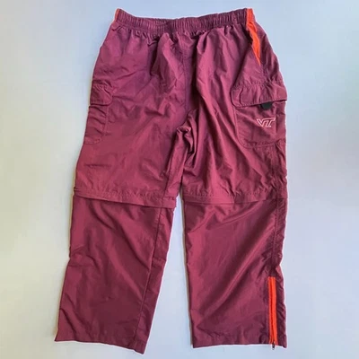 Pantalones cortos Virginia Tech para hombre XL de colección convertibles de nailon con cremallera Foto 1 de 4