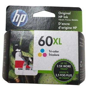 Kolorowy wkład atramentowy HP 60XL OEM oryginalny zapieczętowany CC644WN pudełko detaliczne - Zdjęcie 1 z 5