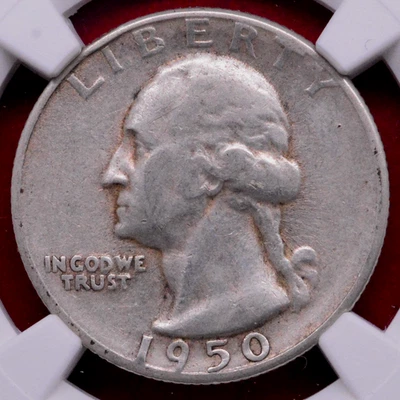 1950-S/D FS-601 OVER MINTMARK WASHINGTON QUARTER! NGC XF! - Image 1 of 4