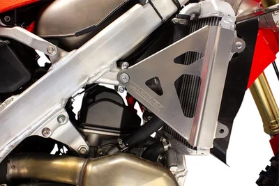 Works Silver Aluminum Radiator Brace Guard for Honda CRF250R 22-24 - Image 1 of 4