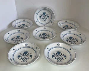 Lot of 8 Noritake Progression China BLUE HAVEN Japan Soup Bowls 7 1/2" #9004 - Picture 1 of 9