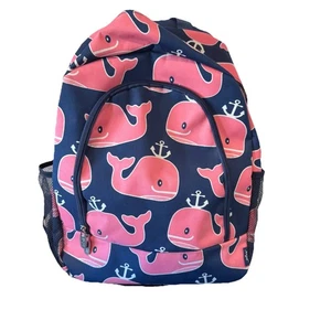 NGIL N-Gil Rucksack Wale und Anker groß Maritim Strandrucksack pink & blau - Bild 1 von 7