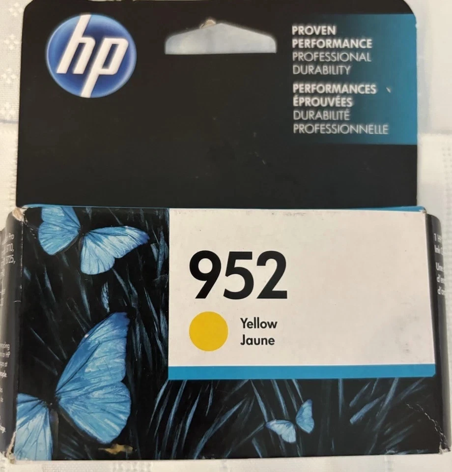 Cartucho de tinta amarillo HP 952 GENUINO NUEVO - L0S55AN - caducado 2019 Foto 1 de 1