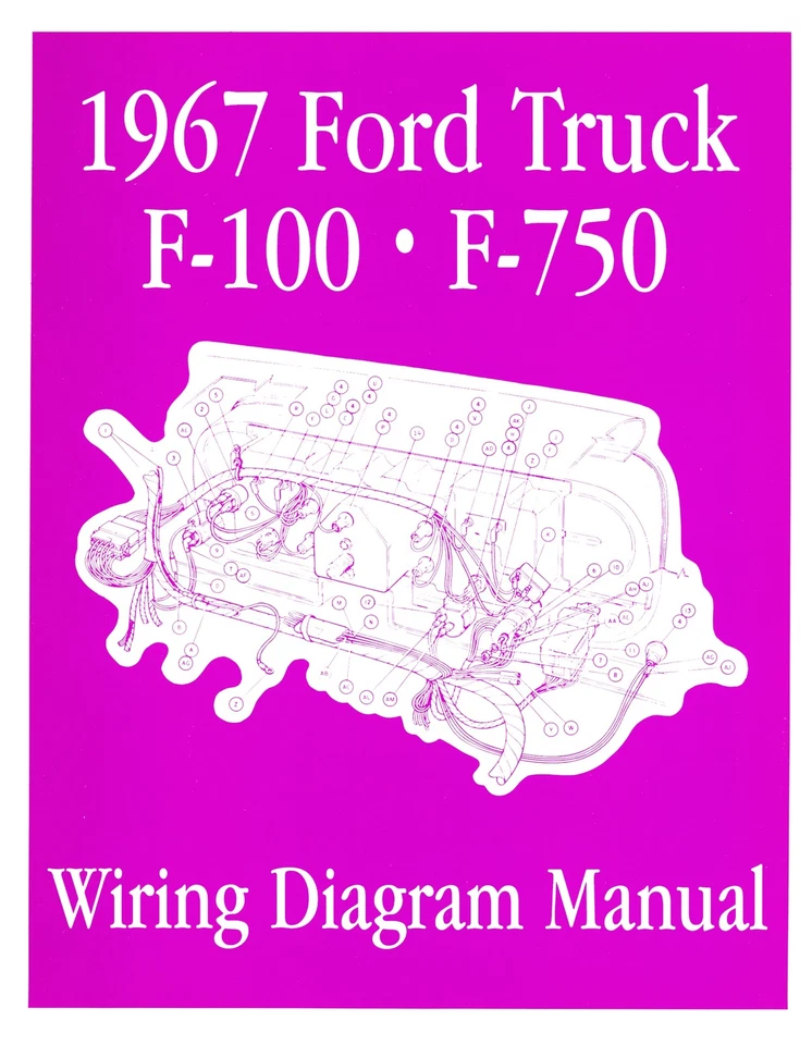 1967 年福特 F100-F750 卡车电线手册 — 第 1/1 张图片