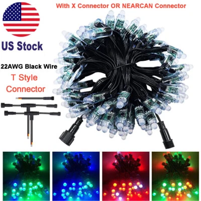 1000pcs DC12V WS2811 LED Pixels String Lights Bullet RGB Addressable Dream Color - Image 1 of 4