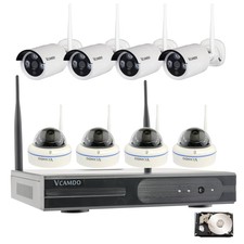 8CH 8 Wireless Cameras CCTV Home Surveillance Security System 1TB Hard Drive