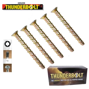 M5, M6, GENUINE THUNDERBOLT SCREW TORX COUNTERSUNK MASONRY CONCRETE ANCHOR BOLT - Picture 1 of 1