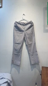 Anne Klein Stretch Blue/White Striped Pants Size 8P - Picture 1 of 6