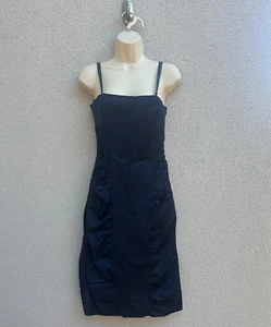 Flavio Castellani Womens Stretch Ruched Sheath Dress Size IT40 Blue Square Neck - Picture 1 of 12